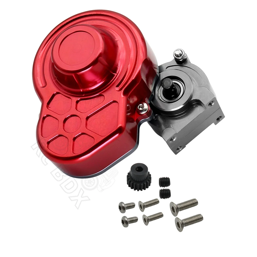 48P Ganzmetall-Getriebe mit Motorgetriebe/Schutzabdeckung für 1/10 RC Rock Crawler Axial SCX10 9028 90047 Truck