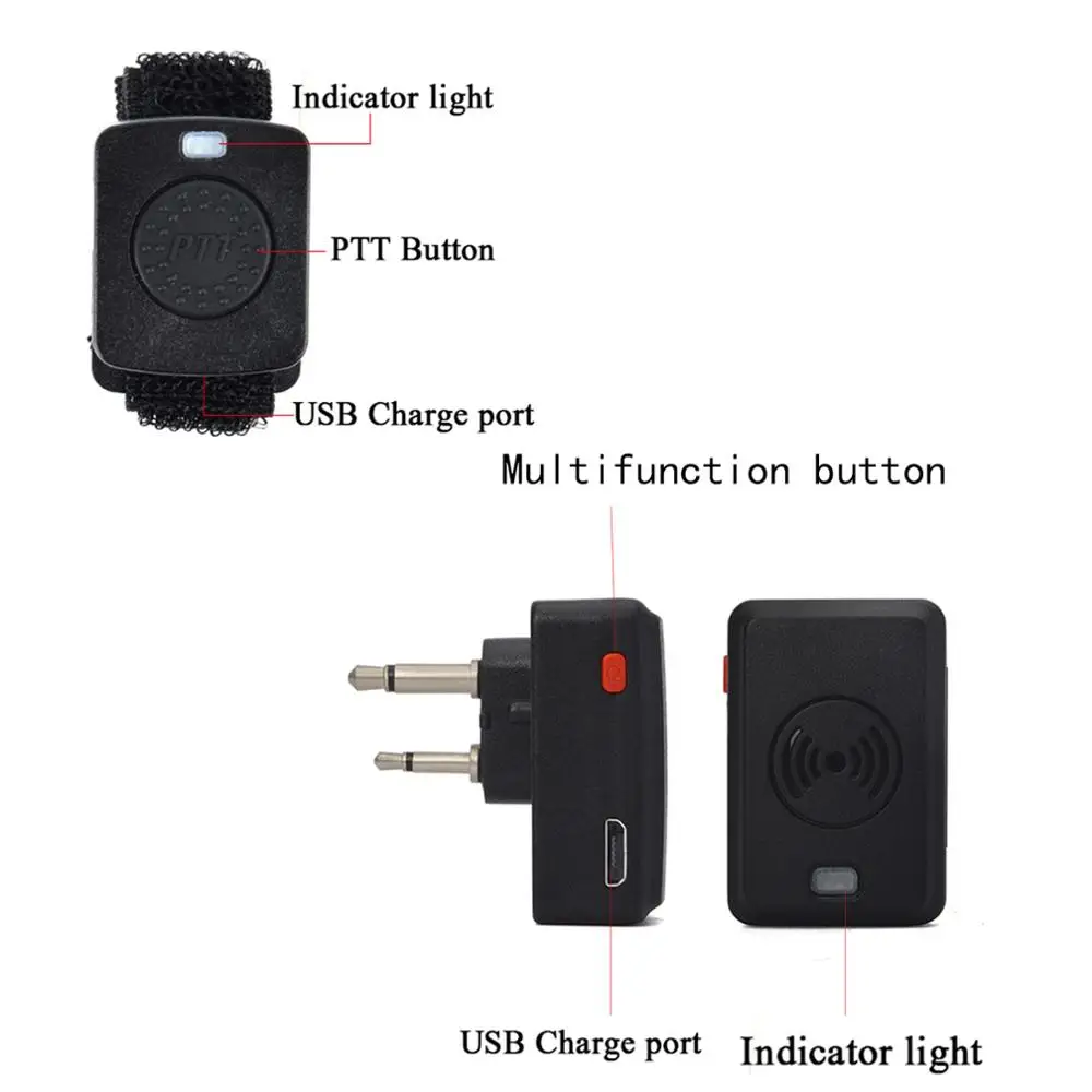 HYS-walkie-talkie inalámbrico con Bluetooth, auricular para Icom V8, V80, V80E, V82, V85, Midland, GXT1000VP4, LXT600VP3, GXT1000