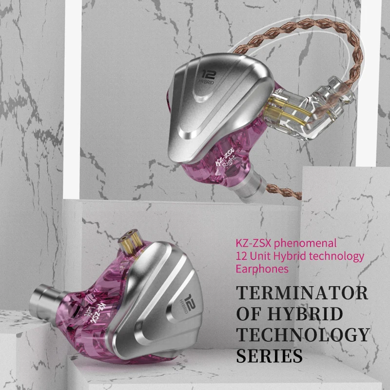 KZ ZSX 1DD + 5BA Terminatör Hibrid Kulak İçi Kulaklık HIFI Metal