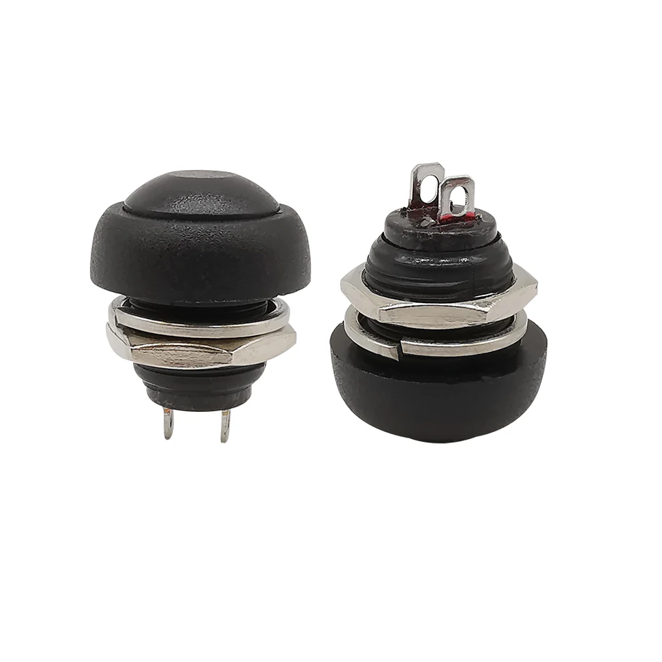 2Pcs Mini 12mm Round Push Button Switch Momentary Waterproof ON/OFF Switch PBS-33B 6 Colors For Arduino