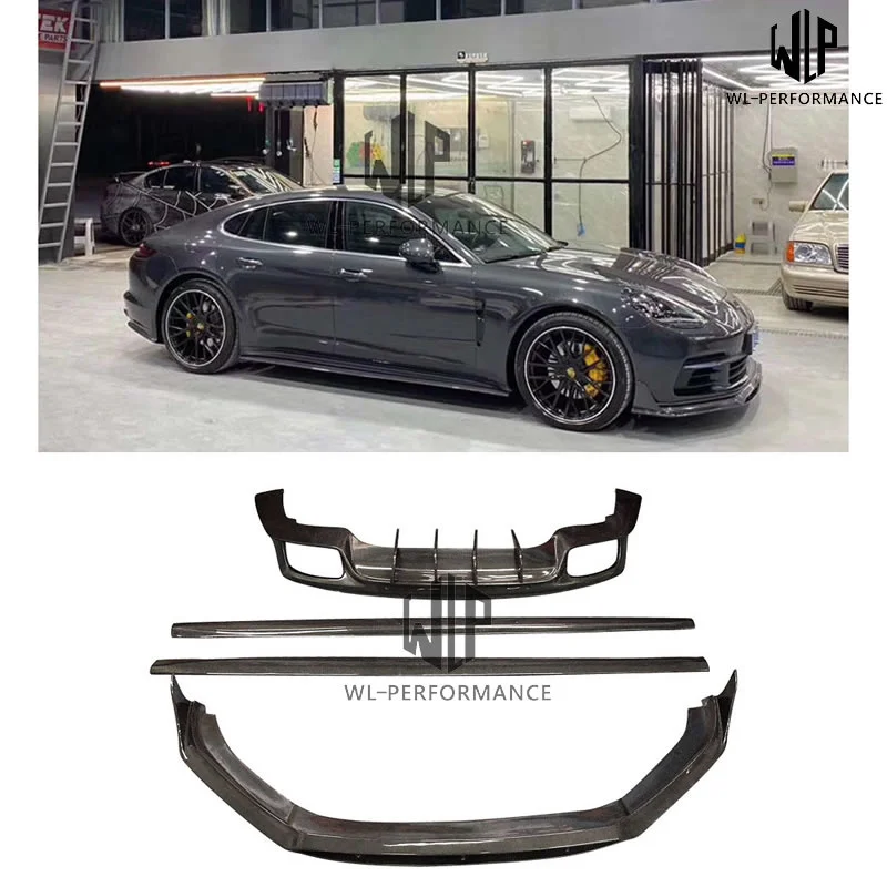 

971 Car Body Kit High Quality Carbon Fiber Front Lip Rear Lip Side Skirts for Porsche Panamera 971 Car Styling