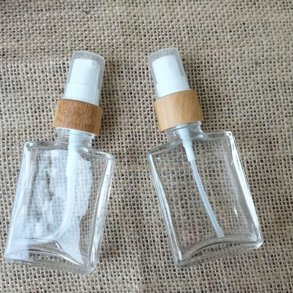 Cosmetic Container Custom Logo Spray Bottles 30ml Colorful Square Glass Dropper Bottles Skin Care Packaging Wholesale