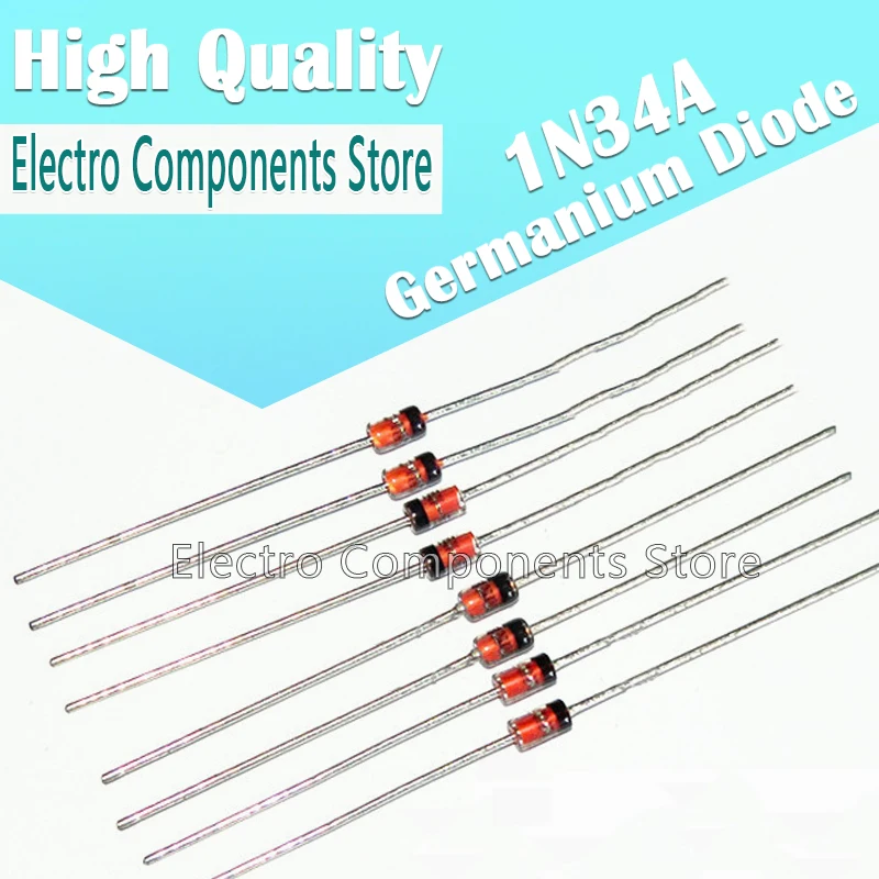 10PCS/Lot Germanium Diode 1N34A DO-35 1N34 IN34A for AM/FM Radio Detection DIY Electronic Kit