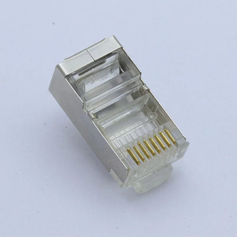 1pc Clip 8Pin RJ45 Modulaire Prise Rj-45 Câble Réseau Connecteur Adaptateur pour Cat5E Cat6 Rj45 Câble Ethernet Fiches Têtes