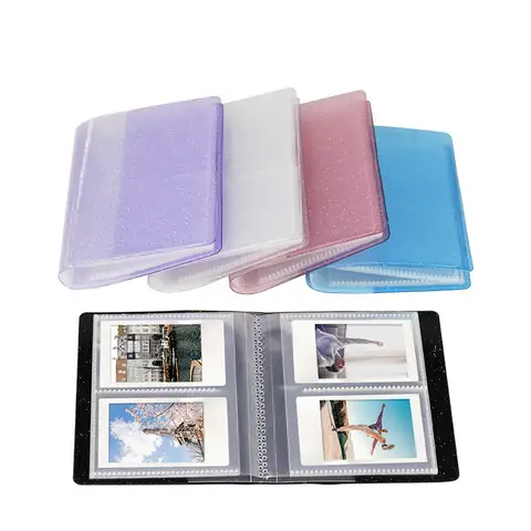 인스턴트 카메라 앨범 용 3 인치 64 포켓 인화지 필름 카드 Fujifilm Instax Mini 11 8 9 25 90 인스턴트 카메라 용 미니 필름
