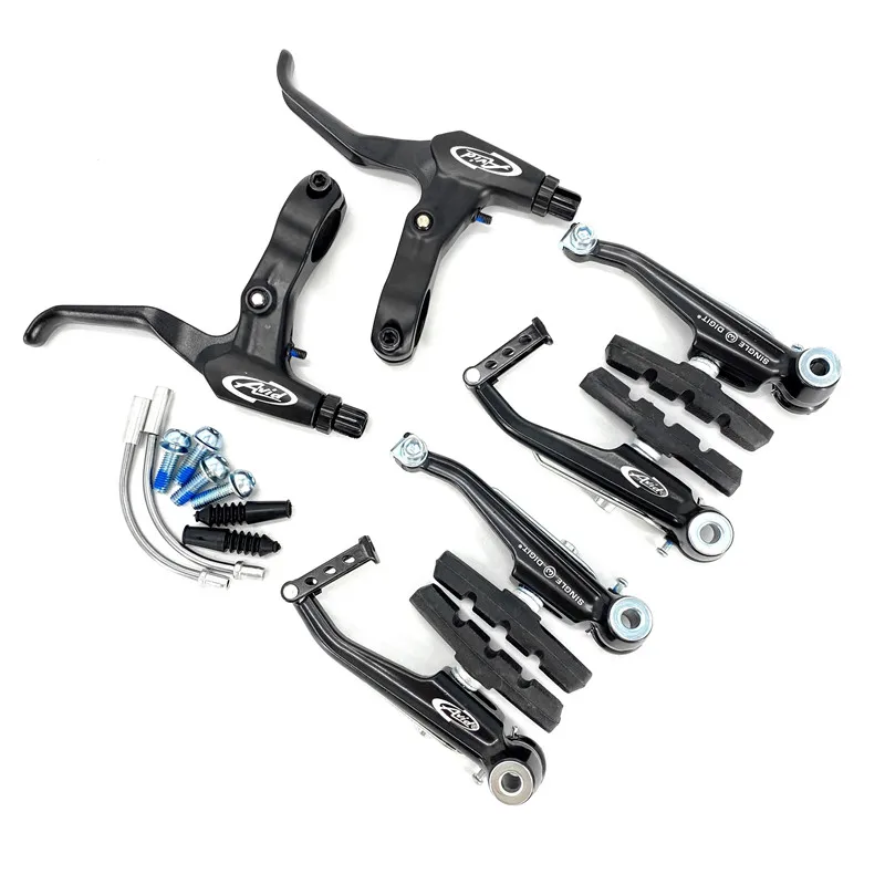 MTB Folding Bike V Brake Lever Caliper Brake Single 3 Digit S3D Aluminum Alloy Mountain Bike V Brake Levers Caliper Pads