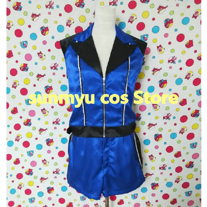 EBISU MUSCATS blue performance clothes satin fabric  Cosplay Costume,Custom Size Customize Halloween