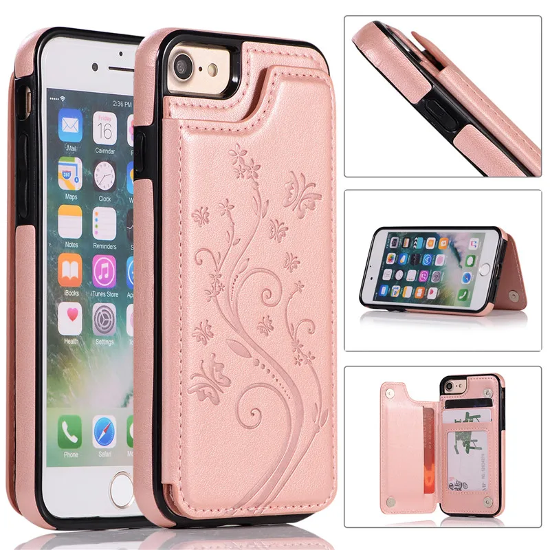 

Fashion Cover For iPhone 7 8 6S 6 5S 5 Plus 12 Mini 11 Pro SE 2020 XR X XS Max Flip Leather Phone Case Wallet With Cards Pocket