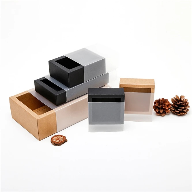 

10pcs High-quality DIY paper box white/black kraft paper Gift box cake Packaging Wedding home party muffin packaging Storage Box