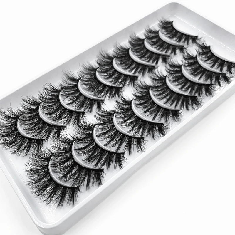 Korea 10 pairs mink false eyelashes 3D Russia lashes Fluffy Natural Eyelash extension Reusable Makeup tools eyelash wholesale