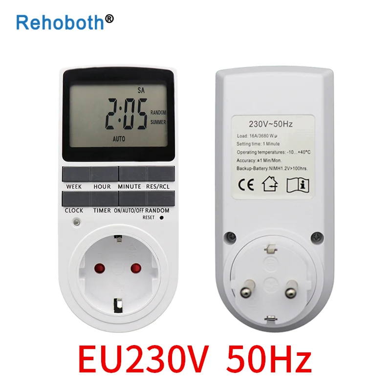 Программируемый таймер Rehoboth 230В/110В для автоматизации управления устройствами — фото товара
