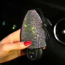 Universal Key Case for Women Rhinestone Car Accessories Bling Diamond Keychian Fob Cover Holder Keyring for VW Bmw Benz Etc