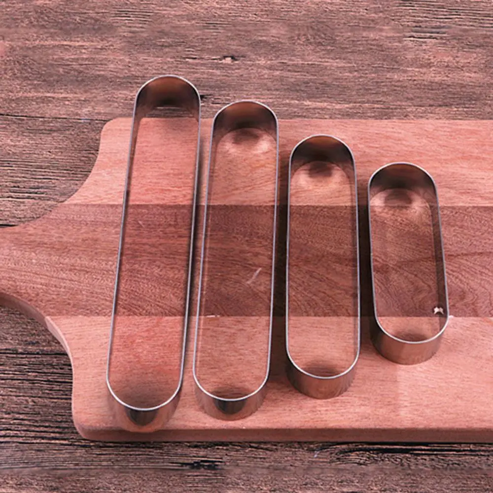 New Metal Mini Stainless Steel Cake Mold Mousse Ring Long Oval