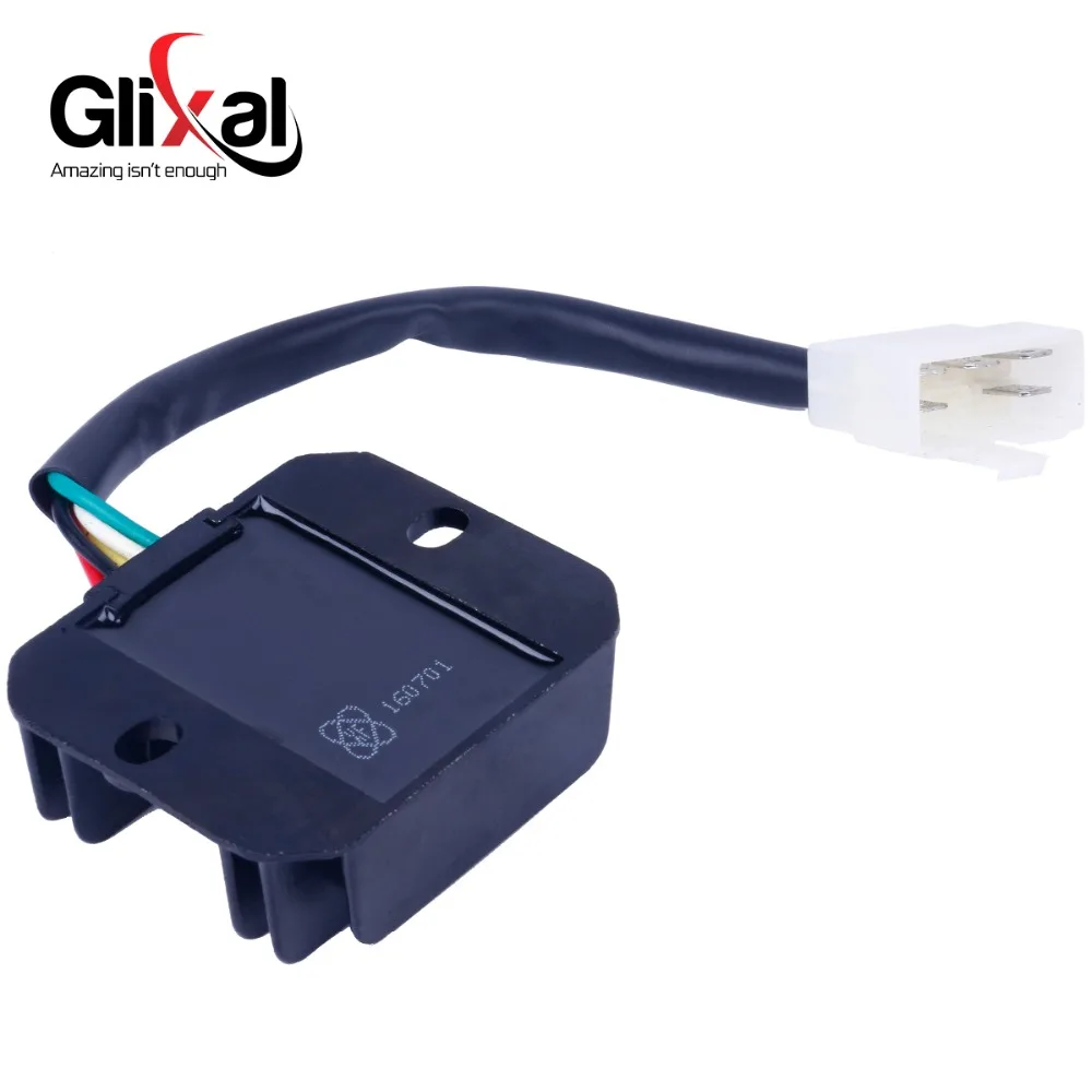 Glixal Voltage Regulator Rectifier GY6 125cc 150cc 152QMI 15QMJ Scooter Moped ATV Go-Kart (1 PLUG, 5 WIRE)