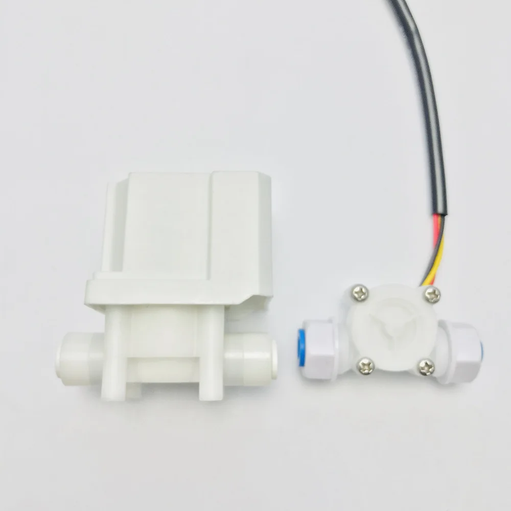Sensor de flujo de agua US211M-PE Hall, lector de flujo de 24V con efecto hall de USN-HS08TA, adaptador de corriente incluido