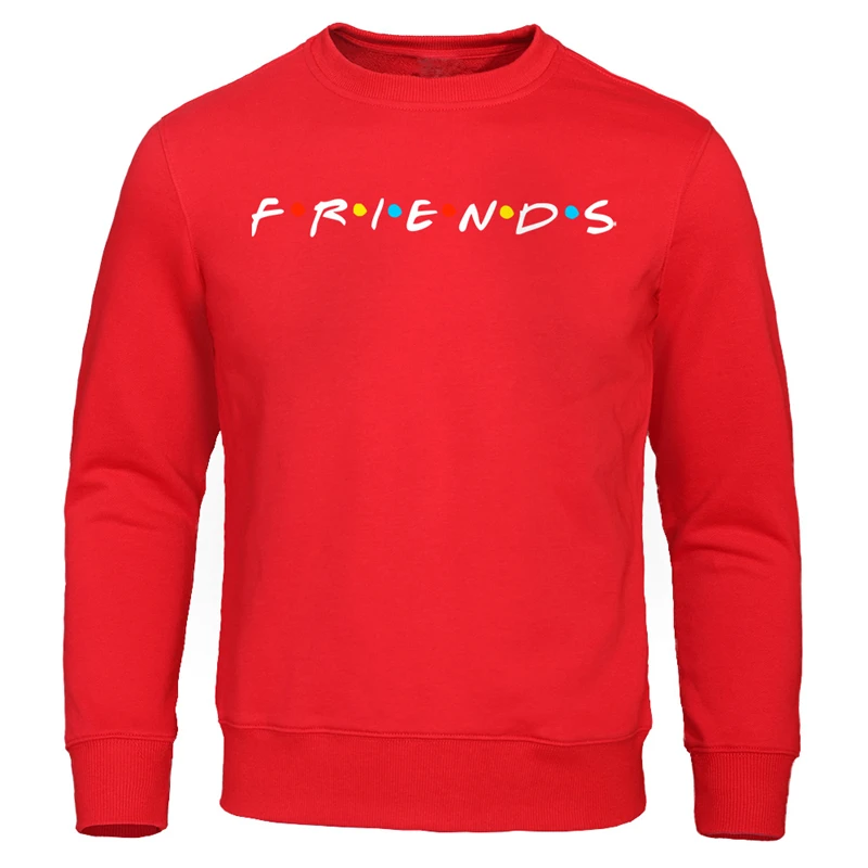 Friends Letter Printed Hoodies Loose Oversized Sportswears Casual Sweatshirt Funny Male Streetwear Tops Fashion Fleece Hoody