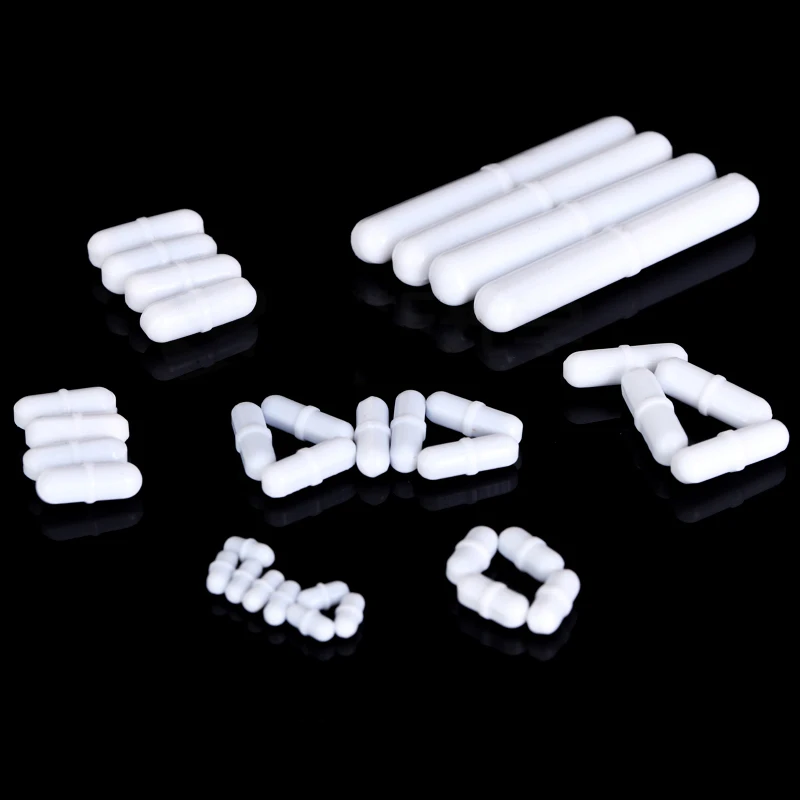 PTFE-Magnetrührstab, Typ B, weiß, zylindrisch, mit Drehring, Rührstab, Mischstab, verschiedene Größen, 10 Stück. – Detail 4