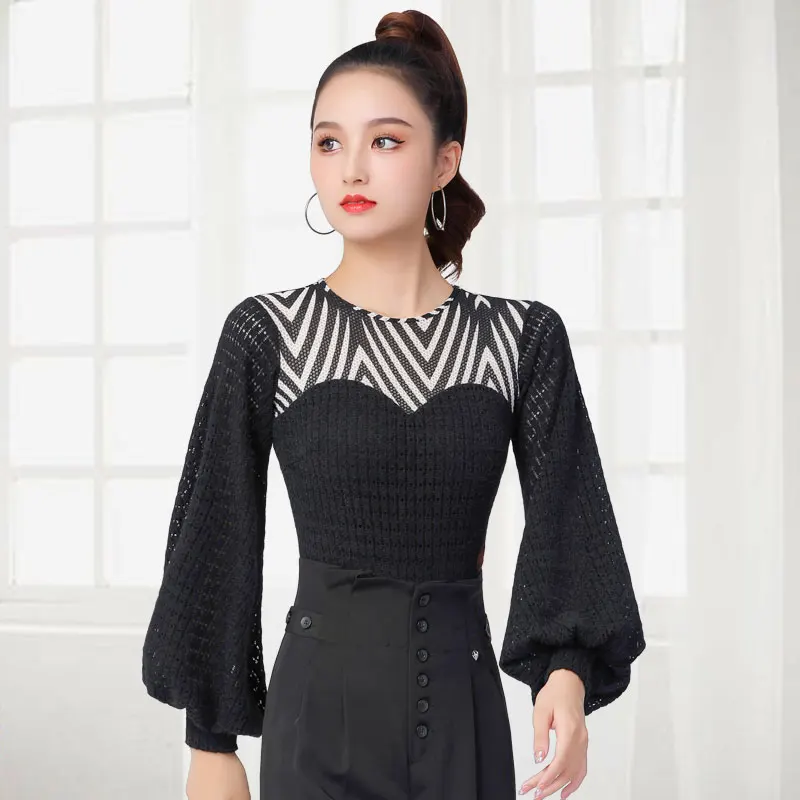 

Excellent Quality Latin Dance Leotard Female Sexy Performance Dancing Shirt Ballroom Cha Cha Samba Practice Dance Clothes