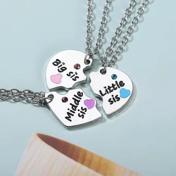 3pcs Good Friend Necklace Matching Alloy 3 Sisters Ladies Jewelry Exquisite Graduation Season Homecoming Clothing Accessories