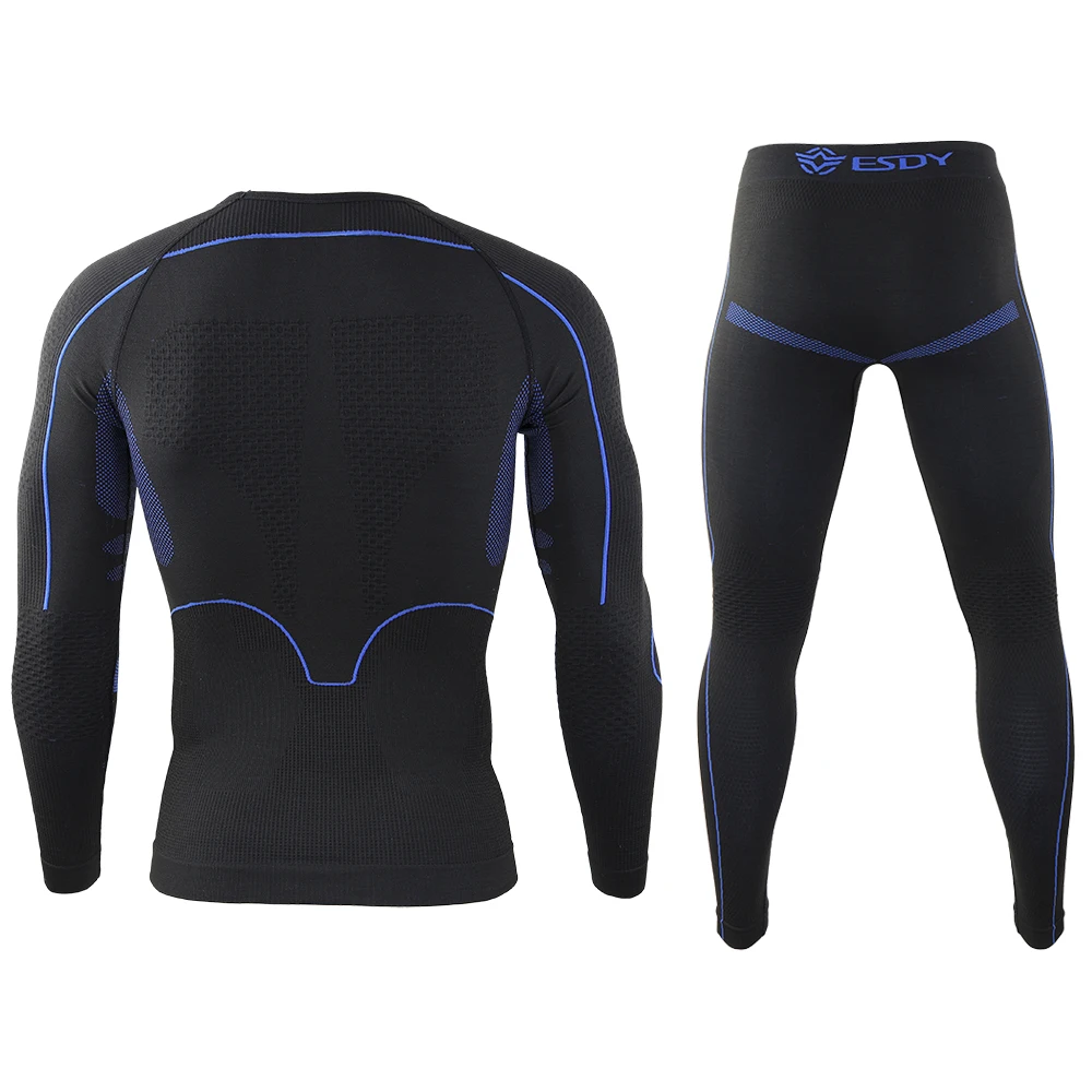 Men Outdoor Sports Seamless Tight Tactical Thermal Underwear Sets Function Breathable Training Cycling Thermo Long Johns Suit