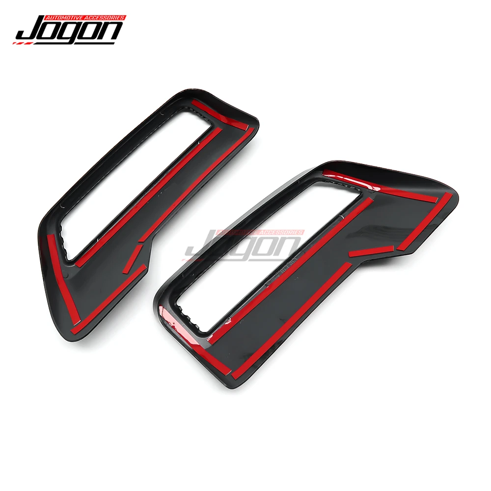 For Peugeot 3008 II 5008 T87 2017 2018 2019 2pcs ABS Rear Exhaust Muffler Tail End Pipe Sticker Cover Trim Car Accessories