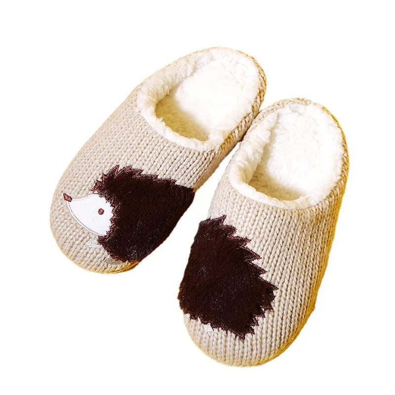 Hedgehog Special Fur Slippers Unisex Cute Shoes Men Women Winter Slippers Custom Slippers Home House Slippers Children Indoor