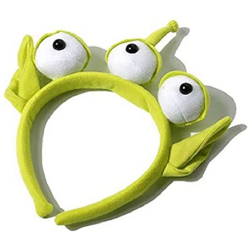 Green Headband Alien Cosplay Costume Accessories Anime Three-eyes Monster Hair Bands Cute Funny Cartoon Hairbands Girl Women