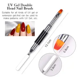 Double-Ended Nail Art Brushe Metal Handle Liner Brushes Nail Drawing Pen Professional UV Gel Painting Nail Manicure Tools