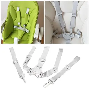 Universal Baby Dining Feeding Chair Safety Belt Portable Seat Lunch Chair Seat Belt Waterproof 5 Point Harness 60x60cm