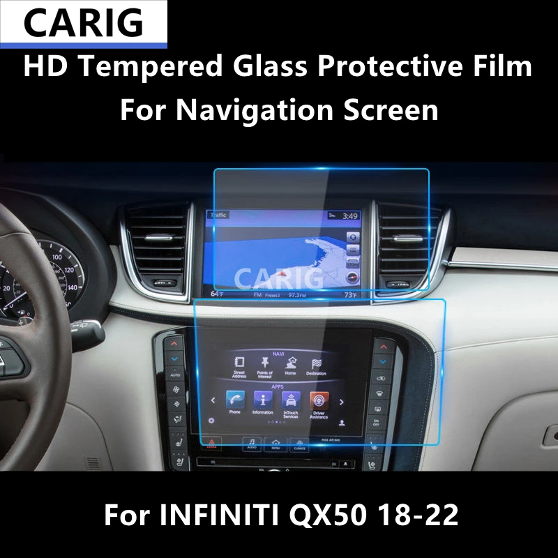 

For INFINITI QX50 18-22 Navigation Screen HD Tempered Glass Protective Film Anti-scratch Repair Film Accessorie Refit