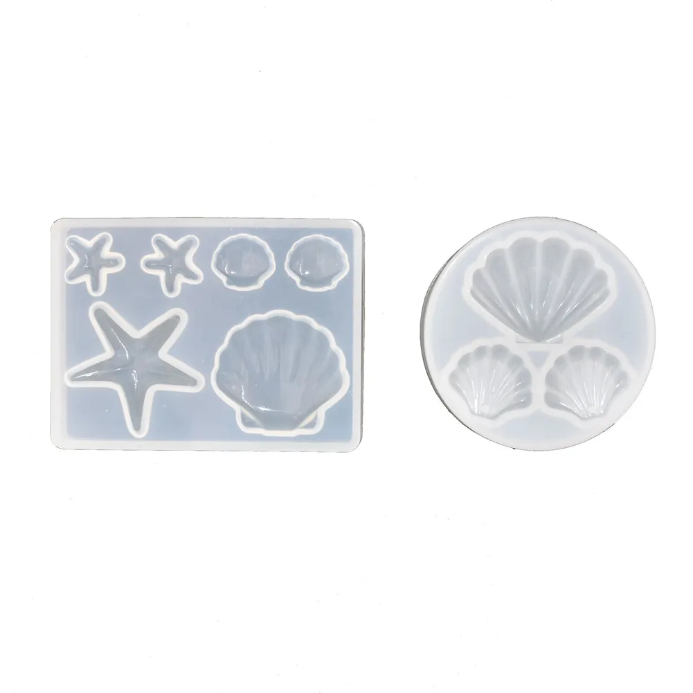 

Shell Beads Pendant Silicone Mold Resin Silicone Mould Jewelry Making geometry molds Square Round star moon