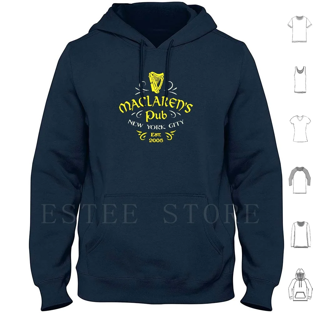 Maclarens Pub Sudadera con capucha de manga larga Maclarens Pub Beer Himym Cómo conocí a tu madre
