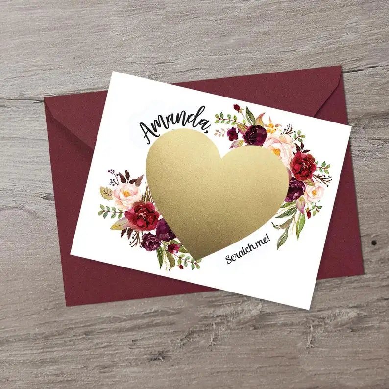 Custom any text Bridesmaid Proposal Card Personalized Scratch off Bridesmaid Card, Will You Be My Bridesmaid invitation cards image 2