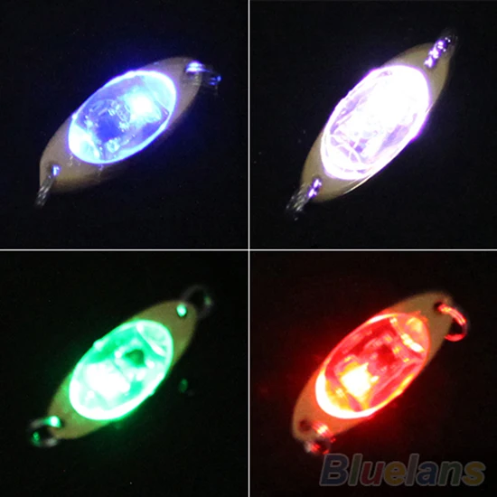 LED Fishing Lures Deep Drop Underwater Eye Shape Fishing Squid Fish Lure Light Flashing Lamp 4colors Fish Lure Lamp