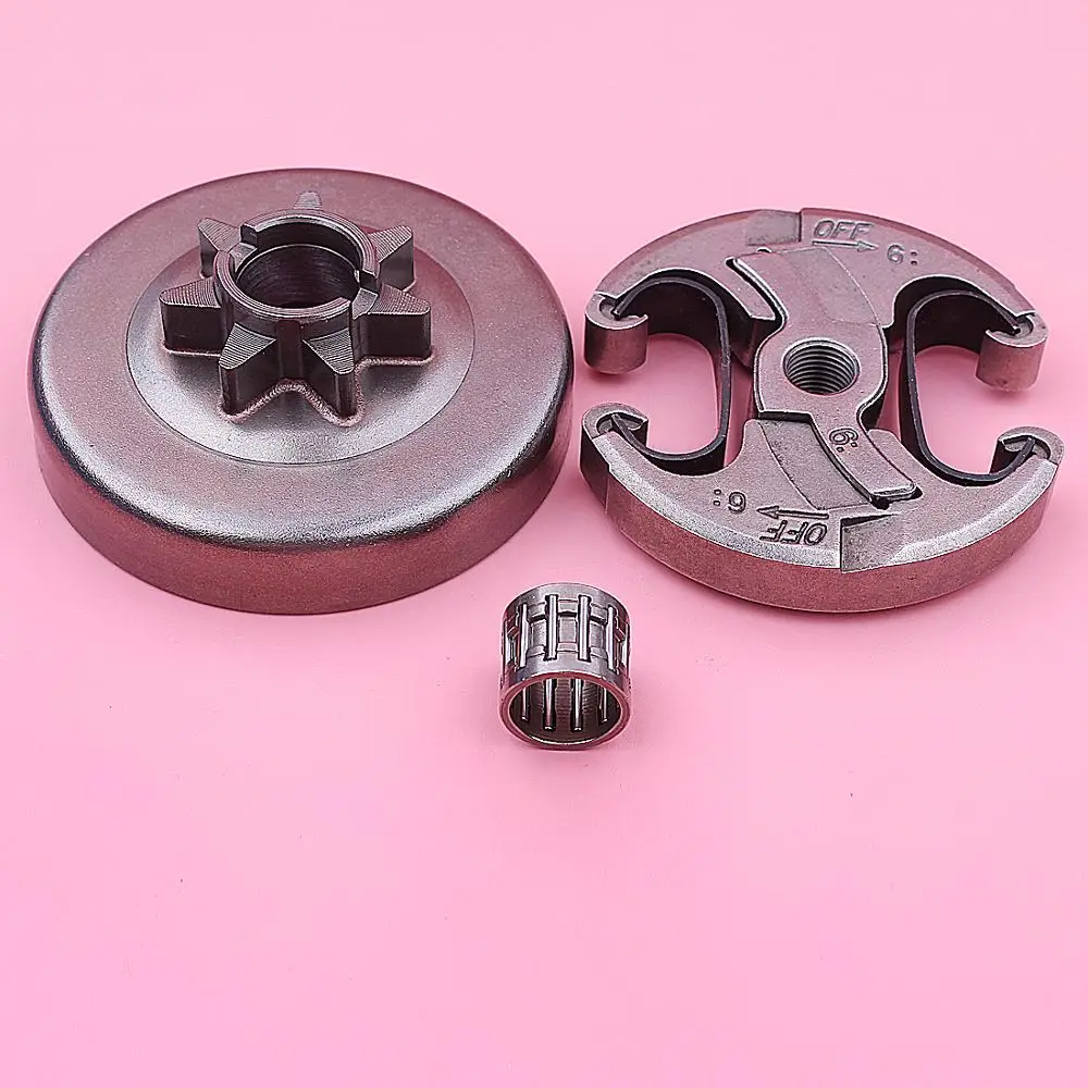 3/8 7T Clutch Drum Bearing Assembly Kit For Husqvarna 455 460 Rancher Chainsaw Part 537291702, 537110503