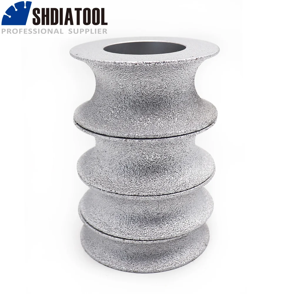 SHDIATOOL 1pc Dia 75mm Diamond Grinding Profile Wheel Shaping Edge Tile Concrete Ceramics Granite 15/20/25/30mm Polishing Block