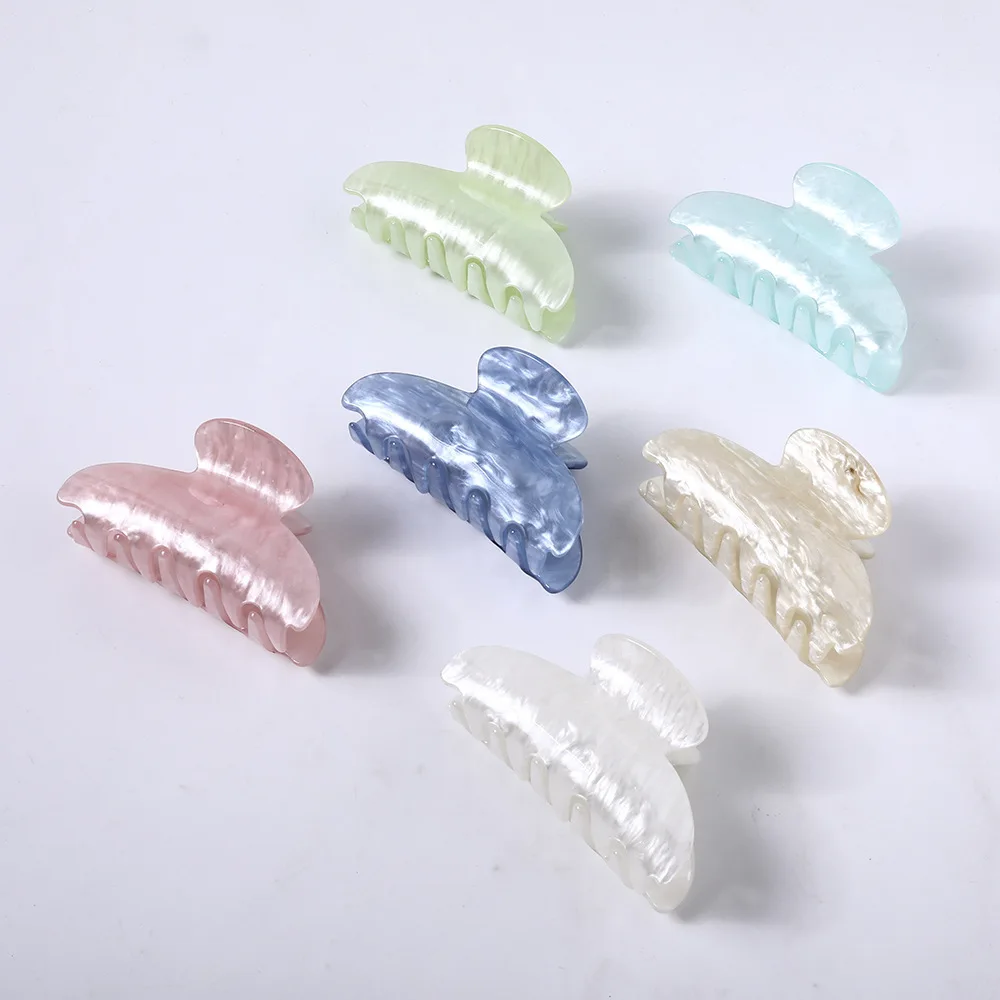 1PC Boutique Hair Clip Marble stripes  Acrylic Hairpins  Women Hair Crab Hair Claws Women Make UP Washing Tool Hair Accessories