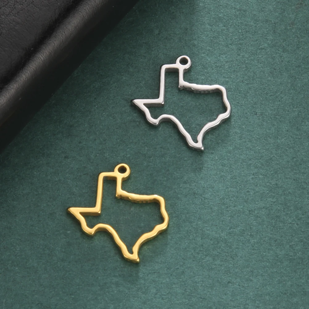 5 Stück/Set Kleine DIY-Anhänger für Schmuckherstellung aus Edelstahl, Niedliche Kreuz-, Planeten-, Karten- und Runde Anhänger für Ohrringe, Halsketten und Armbänder – Detail 10