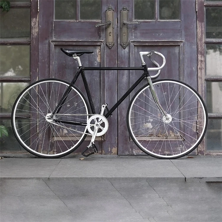 Single Speed Vintage Fahrradkurbelgarnitur Fixed Gear Silber Rennrad Kettenblatt Kettenrad 170 mm Kurbel 44T 6061 Aluminiumlegierung – Detail 9