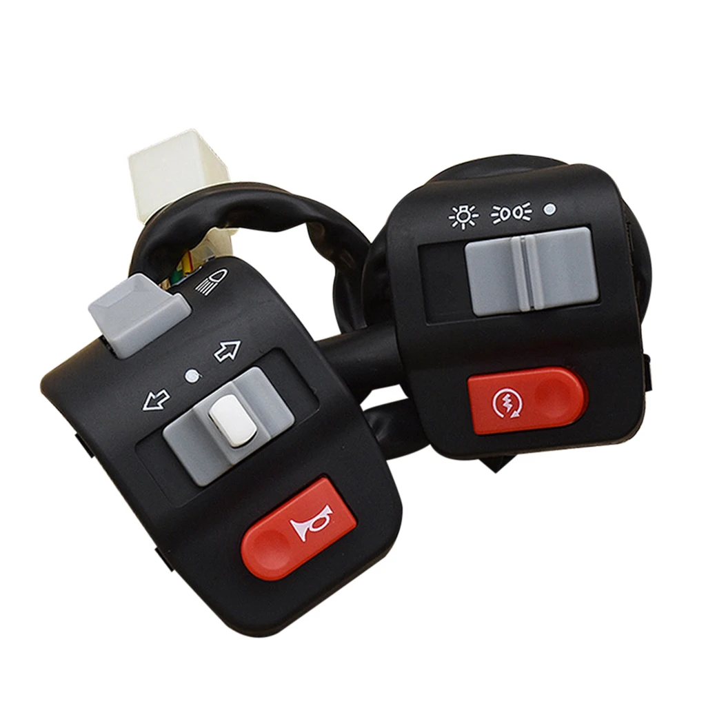 Motorcycle Switches Horn Button Turn Signal ON/OFF Button Switch Control for Yamaha Electric Bike Scooter Handlebar Switch Light