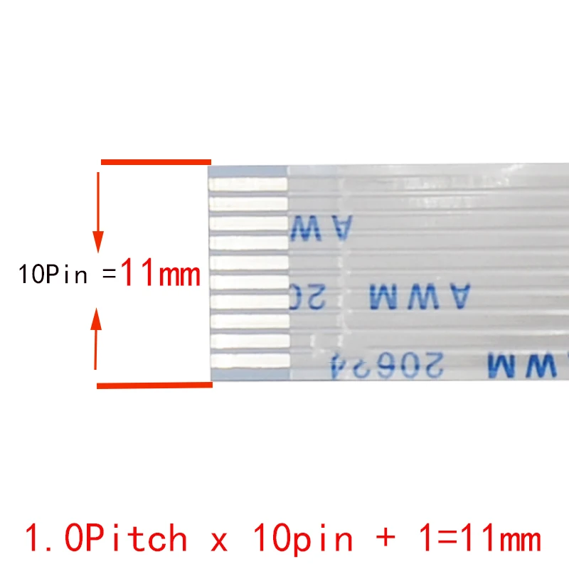 10PC FFC/FPC Ribbon Flexible Flat Cable 0.5/1.0MM 100/150/200MM A B type 4P 5P 6P 8P 10P 12 14 16 18 20 22 24 26 28 30 32 Pin