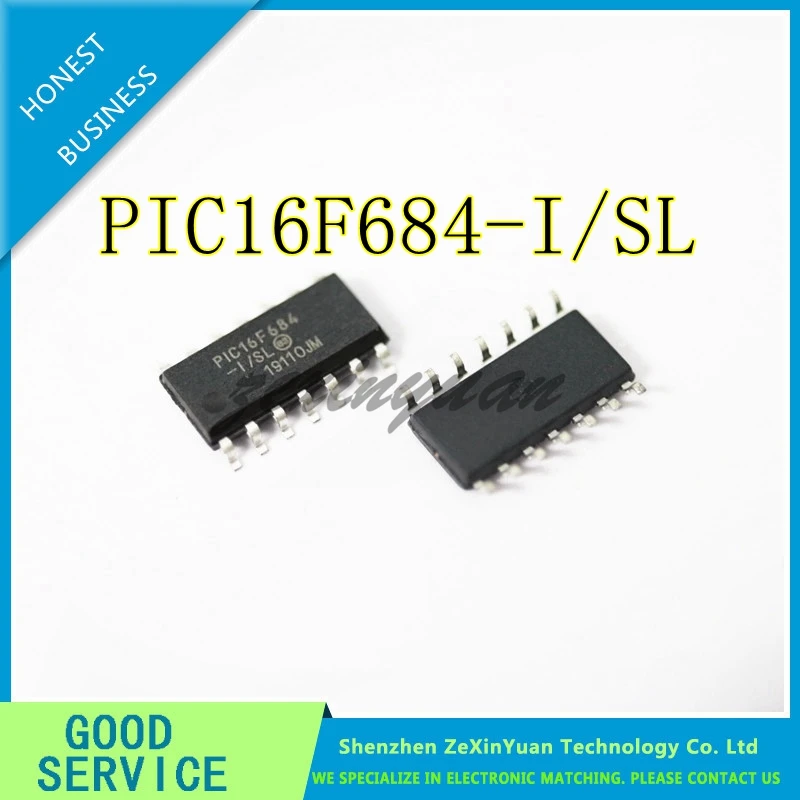 

10PCS/LOT PIC16F684-I/SL PIC16F684 SOP-14 Microcontroller 8 bit PIC microcontroller