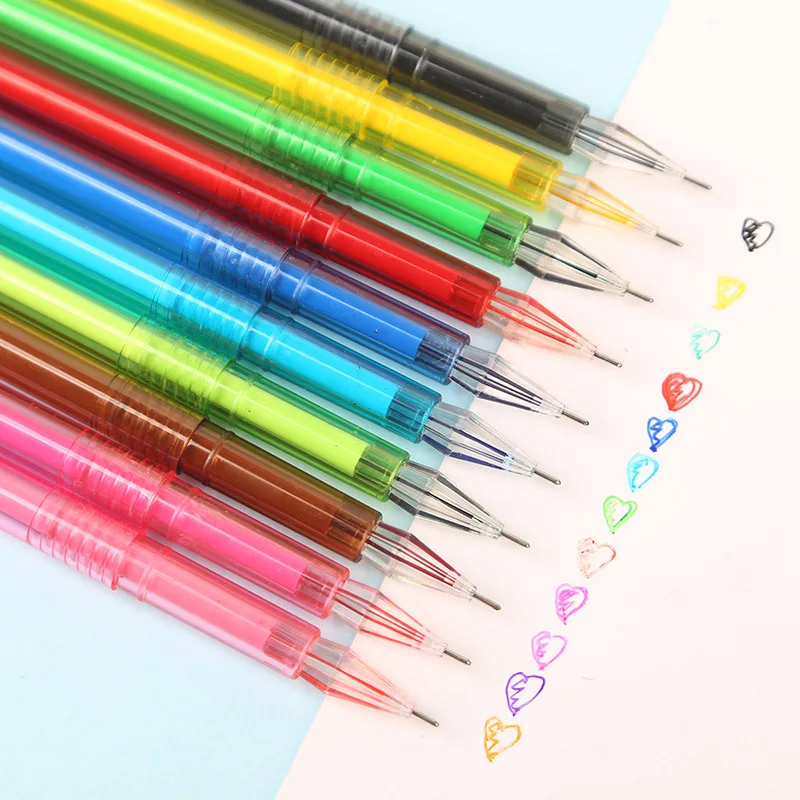 

36pcs Korea stationery small fresh cute cool color gel pen creative diamond fountain pen 12 color love pen