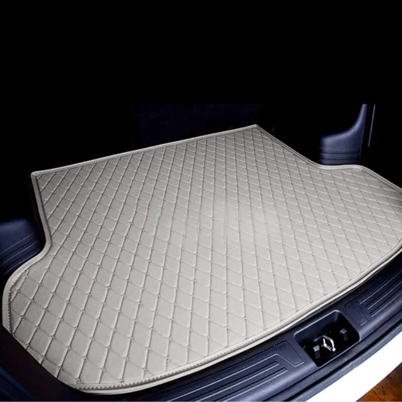 

Custom Leather Car Trunk Mats For Kia Sorento Telluride K5 K9 Spectra/Cerato Stinger Seltos Optima Soul 2Row Auto Carpets Covers