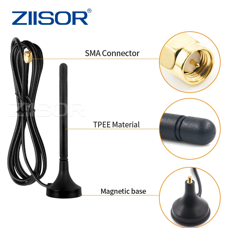 Antena routera 2.4GHz Wifi Omni 2.4G antena modemowa z podstawą magnetyczną SMA męski WLAN DTU wzmacniacz antena Antena G2400-3 — zdjęcie 4