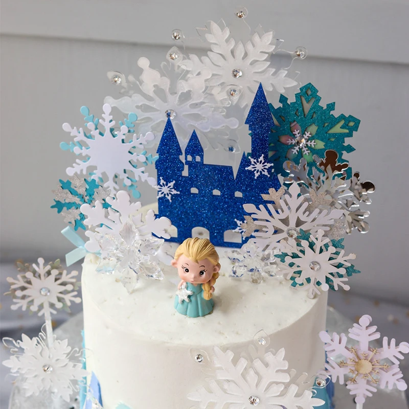 Ice Princess Cupcake wykaszarki królowa boże narodzenie śnieżynka ciasto wykaszarki dzieci z okazji urodzin wystrój ciasta imprezy Baby Shower