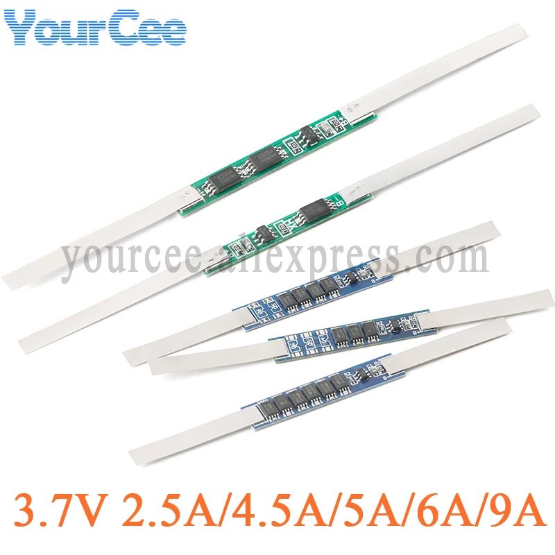 10 szt./1 szt. 1S Pojedynczy Moduł Ochrony Baterii Litowej 3.7V BMS PCM 2.5A 4.5A 4A 6A 9A 18650 Bateria Polimerowa Pasek Niklowy