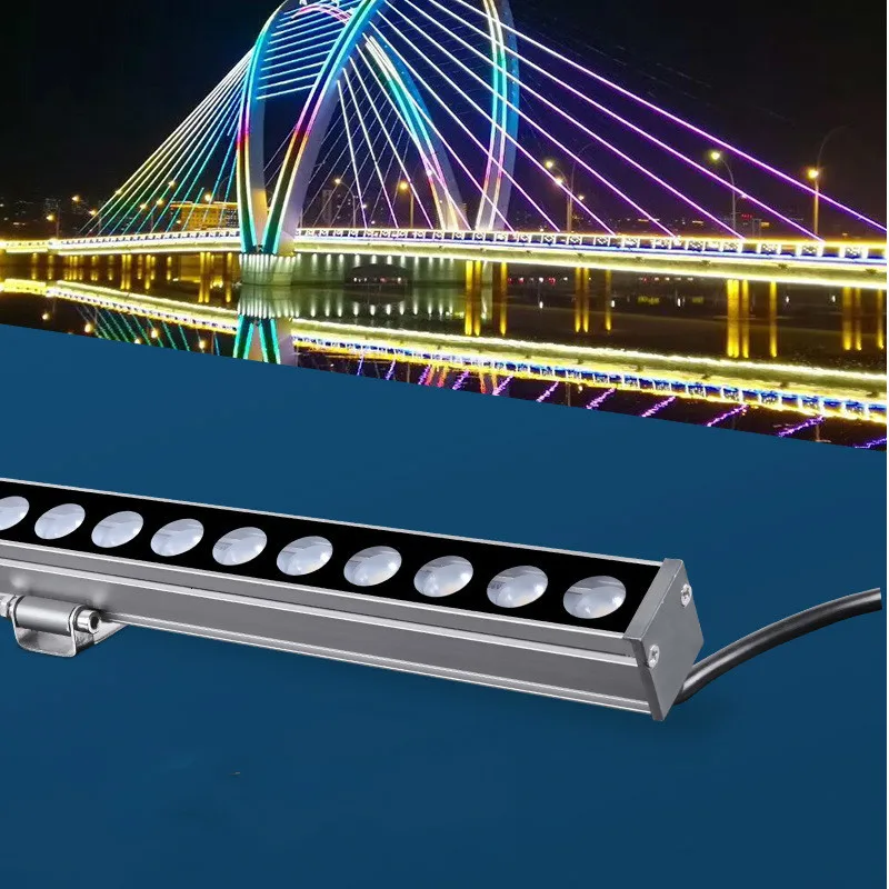 18W 24W 36W LED Wall Washer Landscape light RGB control DMX512 DC24V outdoor lights wall linear floodlight wall washer