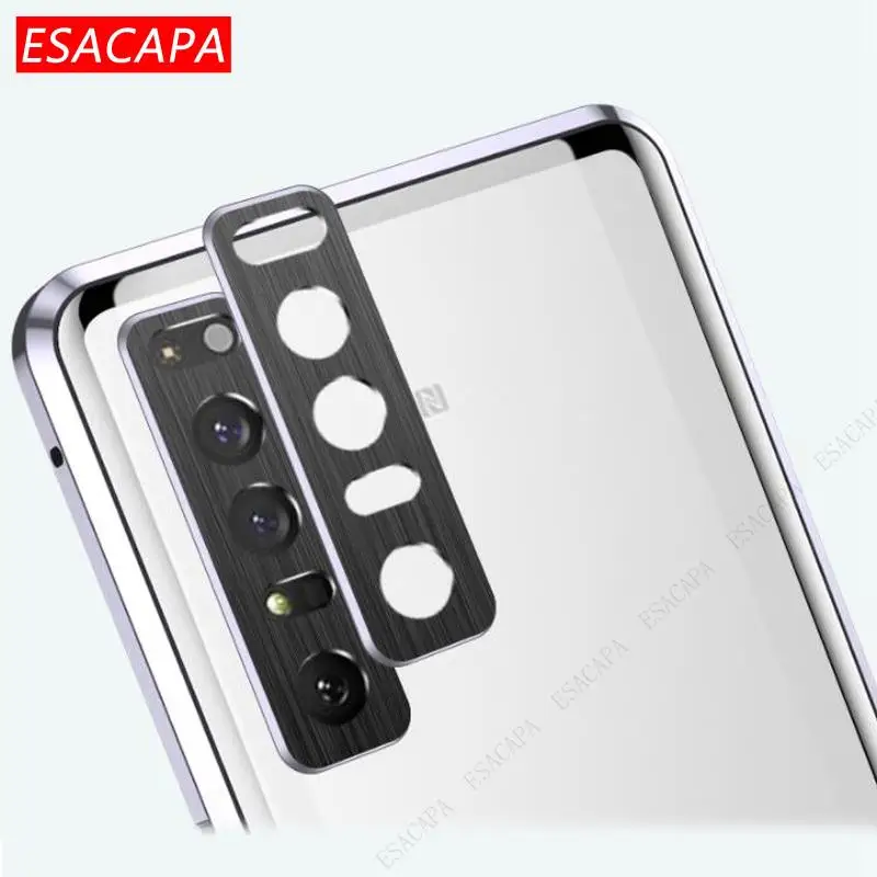 Double-Sided Tempered Glass Cover For Sony Xperia 1 iii 10 V Magnetic Adsorption Metal Hard Phone Case For Sony 10 iii IV 5 III