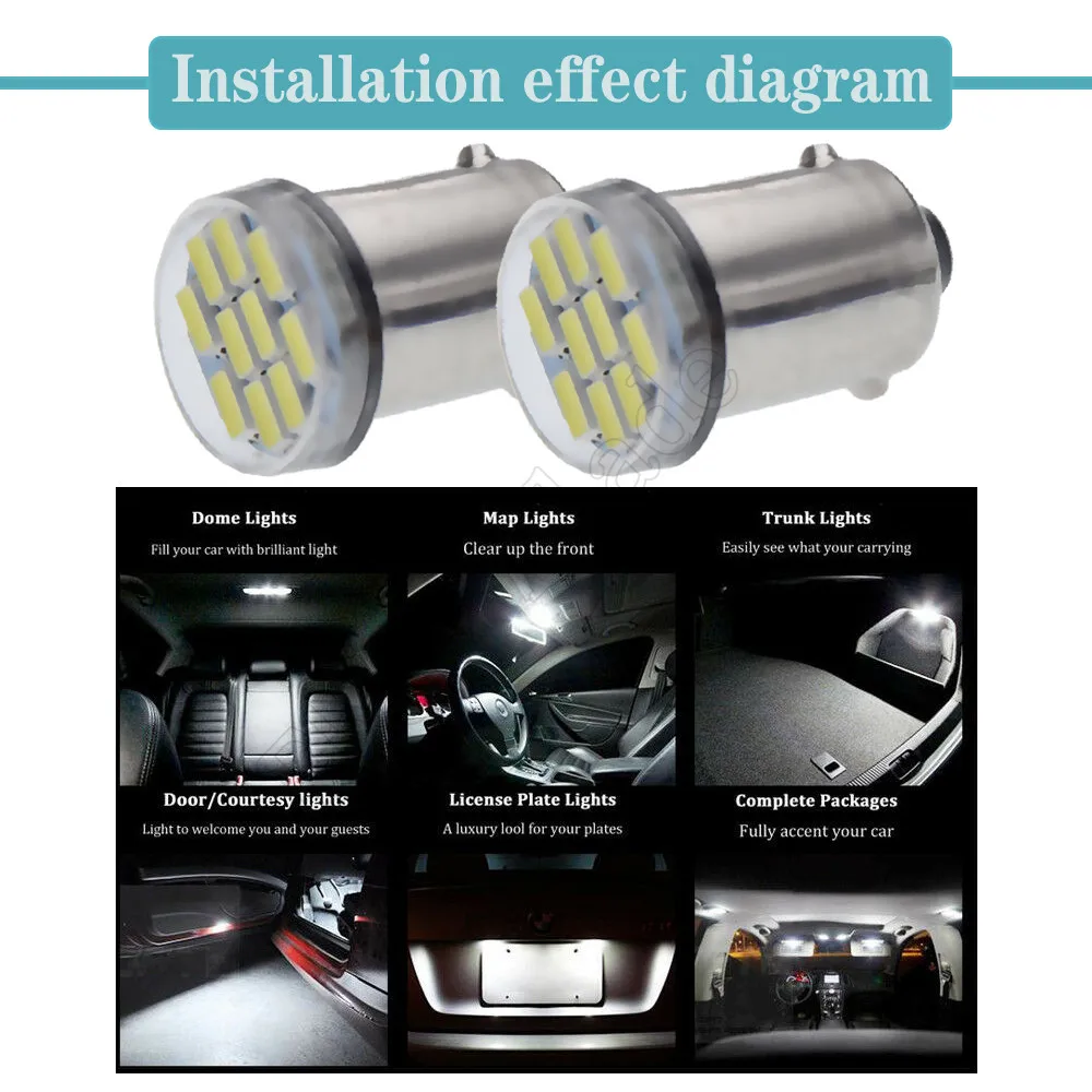 10x Car Auto BA9S Led T4W Wedge 10SMD 3014 Led Interior Lamp Bulb T2W T3W H5W Parking DRL License Plate Light 12913 12910 12929
